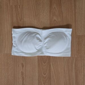 Bluenotes White Bandeau padded strapless Bra small